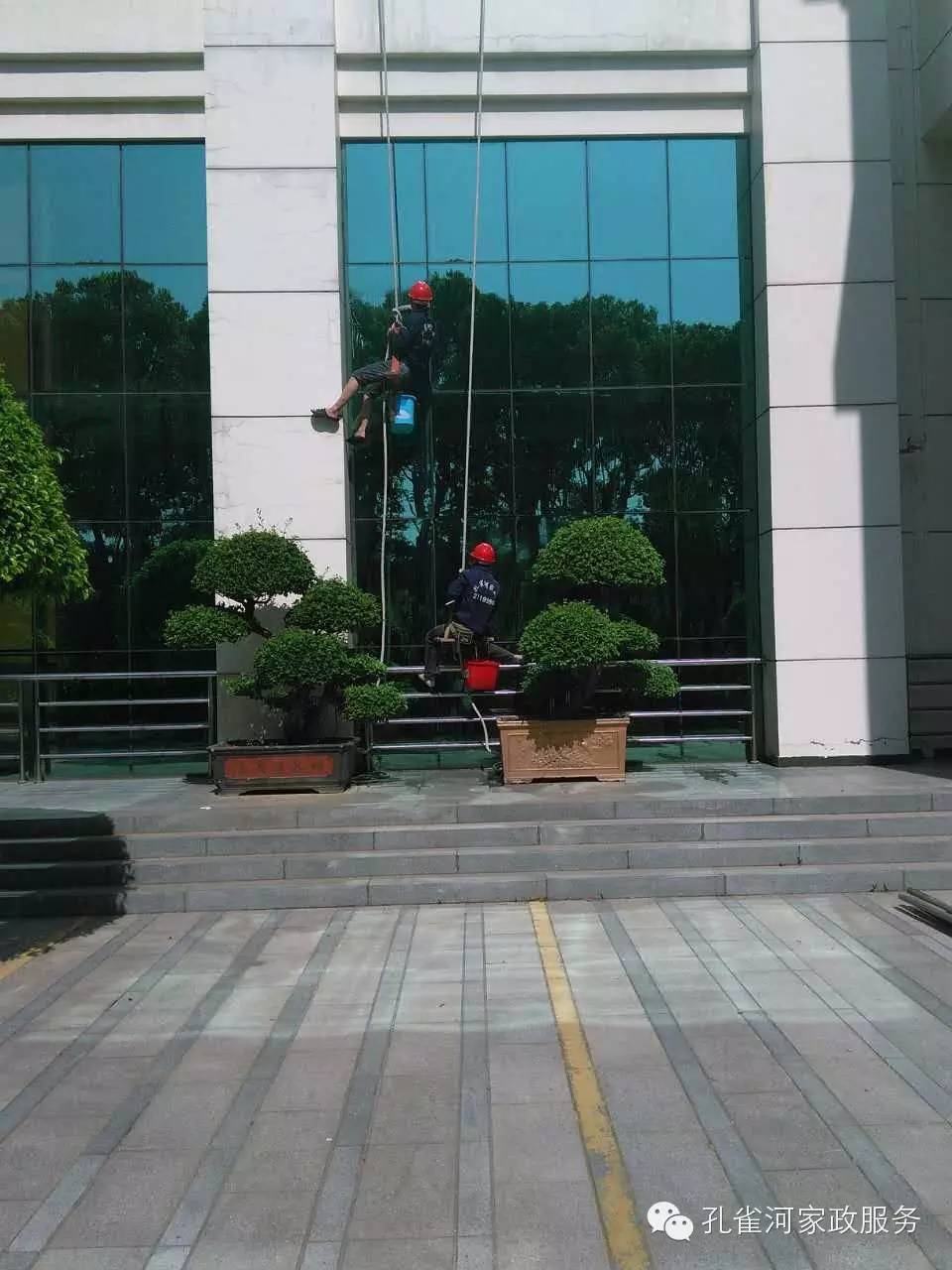 廈門孔雀河工程部在行動——高空外墻清洗記